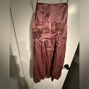 Tahari Rose Silk Strapless Dress